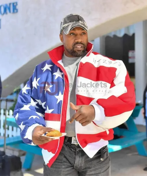 Kanye West USA Flag Jacket